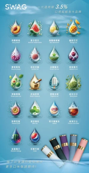 SWAG糖果 SWAG 煙彈:超越多品牌的電子煙推薦,RELX 一代通用煙彈首選 買五送皮革主機