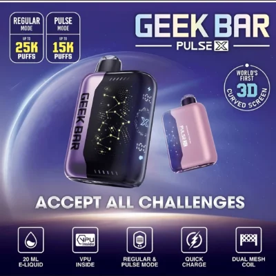 geek bar pulse x 25000-puffs一次性 GEEK BAR Pulse X 25000 Puffs 一次性電子煙 爆款大口數拋棄式 現貨 歐美爆款