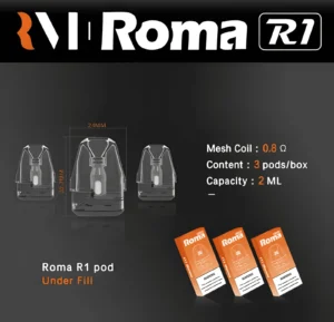 Roma R1 空倉｜原裝正品 2ml 防漏空煙倉 0.6Ω/0.8Ω 陶瓷芯 XLIM 系列兼容 台灣現貨