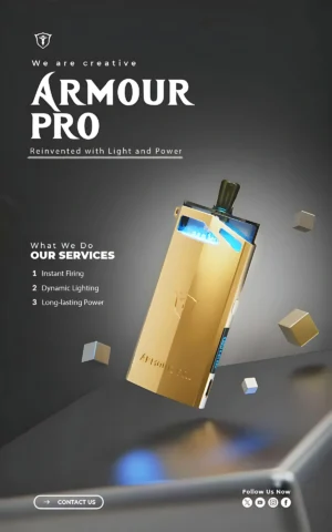 SAMURAI ARMOUR PRO 將軍鎧甲註油主機 發光小煙套裝 1500mAh4 SAMURAI Armour Pro 將軍 PRO 發光主機|原裝正品 1500mAh 30W 可調功率 台灣現貨