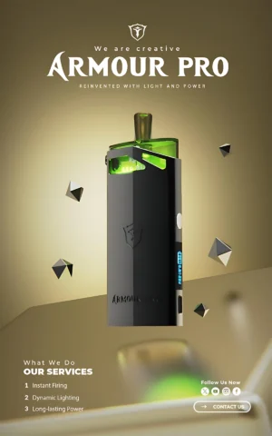 SAMURAI ARMOUR PRO 將軍鎧甲註油主機 發光小煙套裝 1500mAh5 SAMURAI Armour Pro 將軍 PRO 發光主機|原裝正品 1500mAh 30W 可調功率 台灣現貨