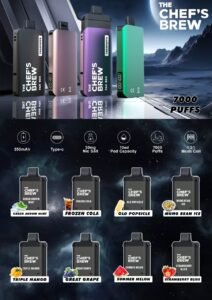 【台灣現貨當日出】CHEF’S BREW 廚師佳釀煙彈 7000口超大容量換彈式 3 CHEF’S BREW 廚師佳釀煙彈