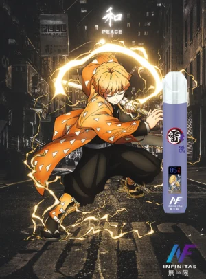 INF 鬼滅之刃聯名主機 一代煙桿 電子煙霧化桿推薦 INF 鬼滅之刃聯名主機 無限六代煙桿 碳纖維外殼 兩檔功率可調 四/五/六代通用