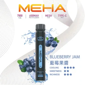 Meha Xbar一次性電子煙 Meha Xbar 7000 Puffs 拋棄式電子煙|魅嗨小黑條|一次性 7000 口新品上市
