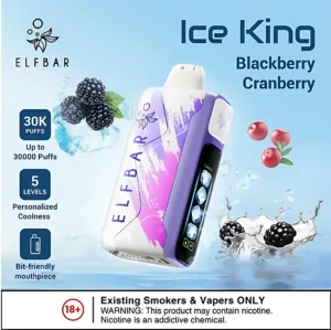 elfbar ice king 30000 puffs 拋棄式電子煙 ElfBar Ice King 30K Puffs 拋棄式電子煙 30k口超長續航 5 級冷卻調節 王嘉爾同款