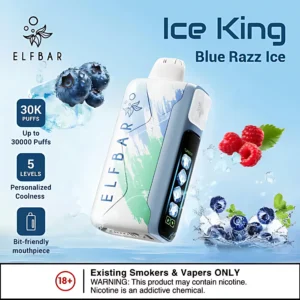 elfbar ice king 可調冰拋棄式電子煙 ElfBar Ice King 30K Puffs 拋棄式電子煙 30k口超長續航 5 級冷卻調節 王嘉爾同款
