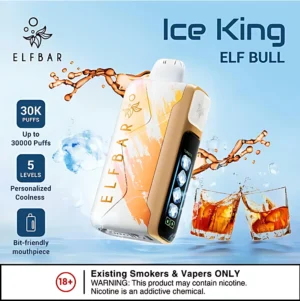 elfbar ice king 拋棄式電子煙 ElfBar Ice King 30K Puffs 拋棄式電子煙 30k口超長續航 5 級冷卻調節 王嘉爾同款