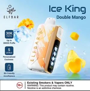 elfbar ice king可調冰一次性電子煙 ElfBar Ice King 30K Puffs 拋棄式電子煙 30k口超長續航 5 級冷卻調節 王嘉爾同款