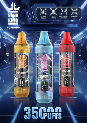 bang 35000口拋棄式電子煙 Bang King Tornado 35000 Puffs 拋棄式電子煙|3.5萬口超長續航 雙顯智能螢幕 現貨