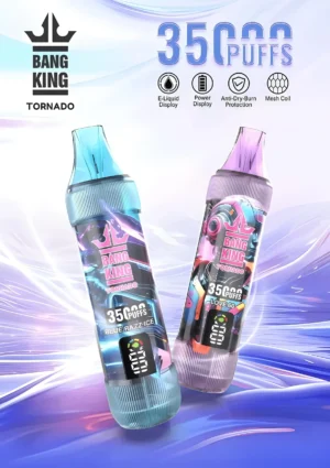 bang一次性大容量煙桿 Bang King Tornado 35000 Puffs 拋棄式電子煙|3.5萬口超長續航 雙顯智能螢幕 現貨