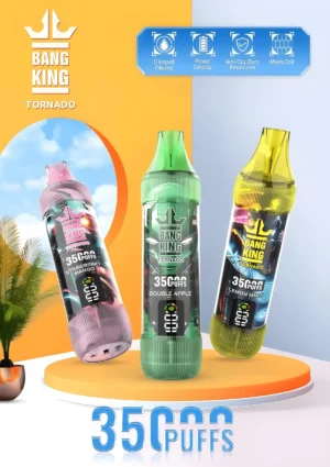 bang一次性電子煙 Bang King Tornado 35000 Puffs 拋棄式電子煙|3.5萬口超長續航 雙顯智能螢幕 現貨